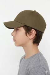 Erkek Çocuk Klasik Model Cırt Cırtlı Çocuk Şapkası Günlük Şapka Haki