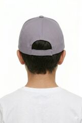 Erkek Çocuk Klasik Model Cırt Cırtlı Çocuk Şapkası Günlük Şapka Gri