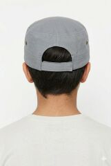 Erkek Çocuk Modern Kasket Tarzı Şapka Erkek Çocuk Şapkası Gri