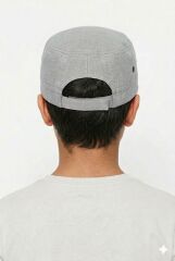 Erkek Çocuk Modern Kasket Tarzı Şapka Erkek Çocuk Şapkası Açık Gri