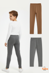 Erkek Çocuk 2’li İçi Şardonlu Esnek İçlik Tayt ,Günlük Spor Rahat Okul Giyim 2'li Renk Kombini Tayt 15 YAŞ