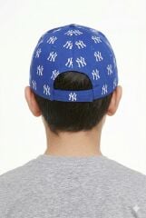 Erkek Çocuk Desenli Klasik Yazlık Şapka NY Desenli Erkek Çocuk Şapka Mavi