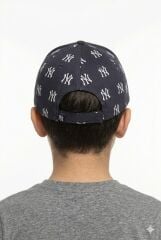 Erkek Çocuk Desenli Klasik Yazlık Şapka NY Desenli Erkek Çocuk Şapka Antrasit