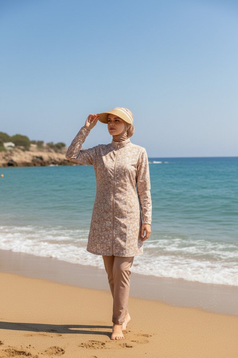 Kadın Tesettür Vizör Güneşlikli Şapka Kadın Tesettür Tepesi Açık Şapka Krem