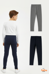 Erkek Çocuk 2’li İçi Şardonlu Esnek İçlik Tayt ,Günlük Spor Rahat Okul Giyim 2'li Renk Kombini Tayt 15 YAŞ