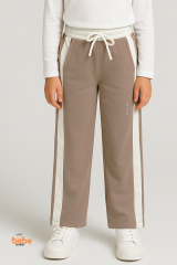 Kız Çocuk Cepli Eşofman Pantolon Yan Şeritli,Lastikli Bel,Rahat Spor ve Günlük Pantolon Eşofman Altı