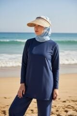 Kadın Tesettür Vizör Güneşlikli Şapka Kadın Tesettür Tepesi Açık Şapka Açık Kahve