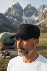 Erkek Castro Avcı Kep Şapka Modern Ayarlanabilir Kumaş Erkek Şapka Siyah