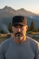 Erkek Castro Avcı Kep Şapka Modern Ayarlanabilir Kumaş Erkek Şapka Siyah