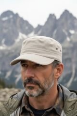 Erkek Castro Avcı Kep Şapka Modern Ayarlanabilir Kumaş Erkek Şapka Krem