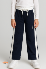 Kız Çocuk Cepli Eşofman Pantolon Yan Şeritli,Lastikli Bel,Rahat Spor ve Günlük Pantolon Eşofman Altı