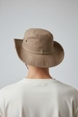 Erkek İpli Şapka Çıtçıt Detaylı Geniş Kenarlı 4 Renk Seçenekli BEJ