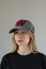 Kadın Casual Şapka Nakış Detaylı Ayarlanabilir Günlük Model ANTRASİT