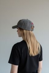 Kadın Casual Şapka Nakış Detaylı Ayarlanabilir Günlük Model ANTRASİT