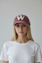 Kadın Casual Şapka Nakış Detaylı Ayarlanabilir Günlük Model BORDO