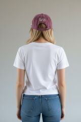 Kadın Casual Şapka Nakış Detaylı Ayarlanabilir Günlük Model BORDO