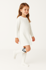 Kız Çocuk Minnie Mouse Figürlü Diz Altı Çorap | Pamuklu Sevimli Uzun Çocuk Çorabı