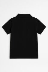 Polo Yaka Erkek Çocuk Tişört Yazlık %100 Pamuk Premium Rahat Kalıp, Okul ve Günlük Kullanım  5-9 Yaş SİYAH - 8 YAŞ