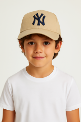 Erkek Çocuk NY Nakışlı Spor Şapka | Ayarlanabilir Yazlık Güneşlik Pamuklu Şapka Modeli 6-12 Yaş GRİ - 6-12  Yaş