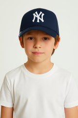 Erkek Çocuk NY Nakışlı Spor Şapka | Ayarlanabilir Yazlık Güneşlik Pamuklu Şapka Modeli 6-12 Yaş GRİ - 6-12  Yaş