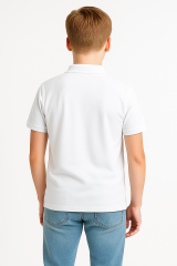 Polo Yaka Tişört %100 Pamuk, Premium Kalite, Düz Renk, Klasik ve Şık Yazlık, Günlük Düz Renk XS - BEYAZ