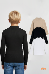 Erkek Çocuk 3’lü Set Esnek Kaşkorse Fitilli Boğazlı Uzun Kollu Body Pamuklu İçlik & Günlük Basic Üst