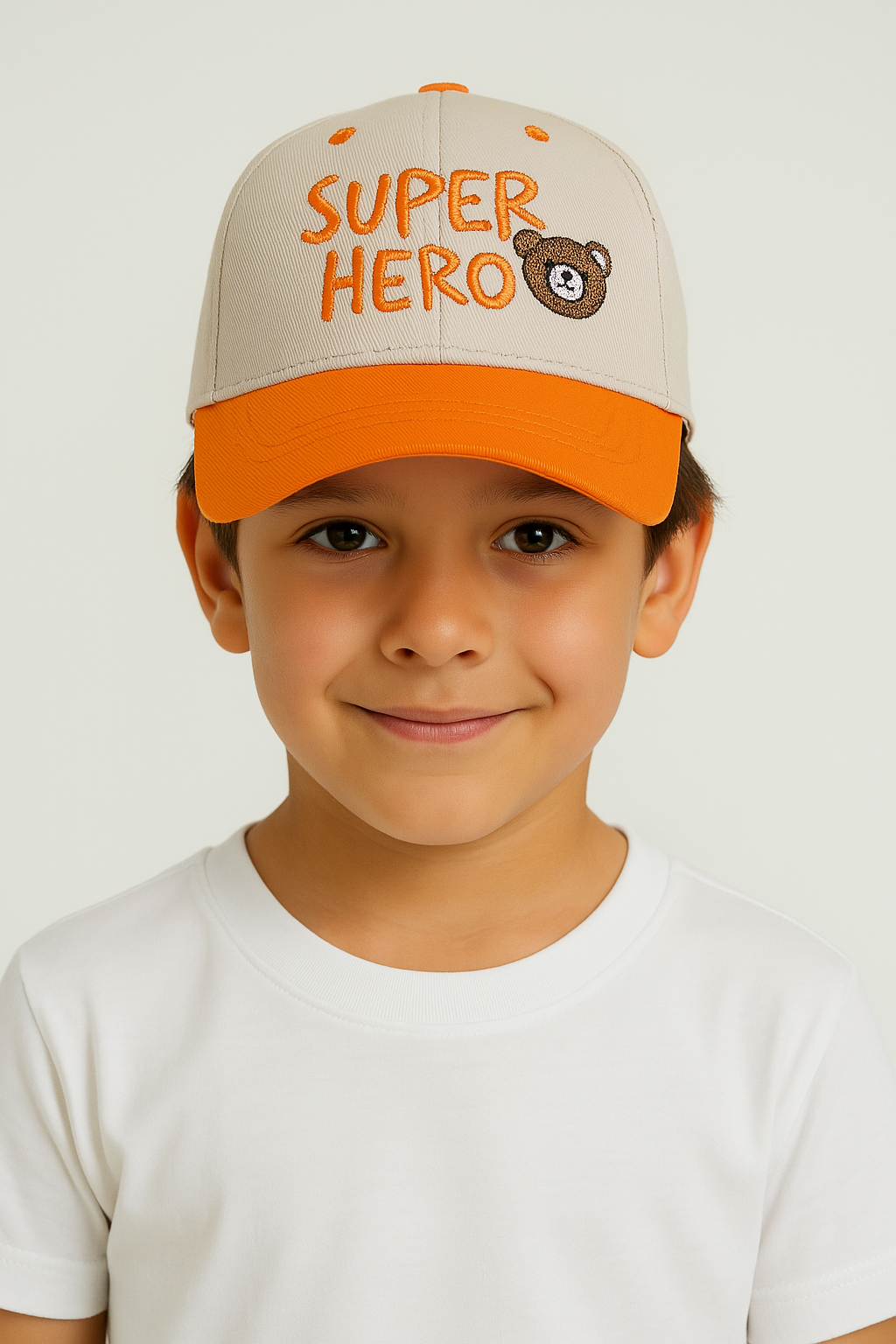 Super Hero Yazılı Erkek Bebek Şapkası | Ayarlanabilir Pamuklu Yazlık Şapka 1-3 Yaş