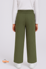 Kız Çocuk Fitilli Eşofman Altı Salaş Pantolon, Esnek Bel Lastikli, Rahat Günlük ve Okul Kombinleri 12 YAŞ