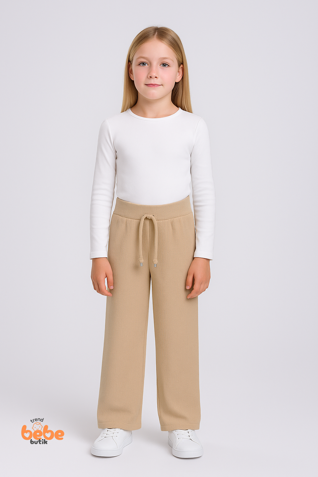 Kız Çocuk Fitilli Eşofman Altı Salaş Pantolon, Esnek Bel Lastikli, Rahat Günlük ve Okul Kombinleri 13 YAŞ