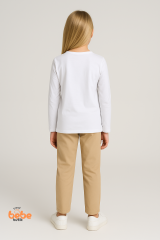 Kız Çocuk Uzun Kollu Basic Pamuklu Tişört Günlük ve Okul Uzun Kollu Body
