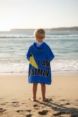 Özel Karakter Baskılı Kapüşonlu Erkek Çocuk Plaj Pançosu & Havlusu