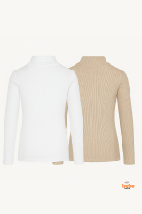 Erkek Çocuk 2’li Set Esnek Kaşkorse Fitilli Boğazlı Uzun Kollu Body Pamuklu İçlik & Günlük Basic Üst