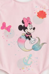 Kız Çocuk Özel Karakter Deniz Kızı Baskılı Pembe Mayo 10 YAŞ