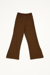 Kız Çocuk Yazlık Takım 2’li | MOODY Baskılı Crop, Atlet + Yırtmaçlı Bol Paça Pantolon | 8-13 Yaş KAHVERENGİ - 12-13 Yaş