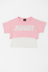 Kız Çocuk Yazlık Takım 2’li | MOODY Baskılı Crop, Atlet + Yırtmaçlı Bol Paça Pantolon | 8-13 Yaş PEMBE - 12-13 Yaş