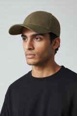 Erkek 2'li Ekonomik Paket Beyzbol Şapkası Seti - Ayarlanabilir Spor Şapka Kombini BEYAZ-HAKİ