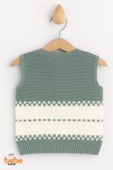 Erkek Çocuk Araba Desenli Triko Yelek | Baharlık & Kışlık Örgü Düğmeli Hırka Süveter 5-8 Yaş Yelek