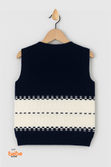 Erkek Çocuk Araba Desenli Triko Yelek | Baharlık & Kışlık Örgü Düğmeli Hırka Süveter 5-8 Yaş Yelek