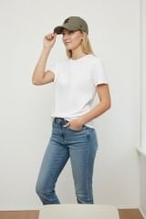 Kadın Desenli Beyzbol Şapkası - Ayarlanabilir Nakış Detaylı Spor Şapka HAKİ