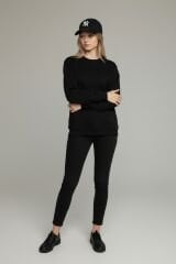 Kadın Desenli Beyzbol Şapkası - Ayarlanabilir Nakış Detaylı Spor Şapka SİYAH