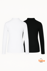 Erkek Çocuk 2’li Set Esnek Kaşkorse Fitilli Boğazlı Uzun Kollu Body Pamuklu İçlik & Günlük Basic Üst
