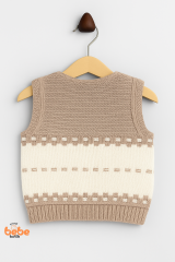 Erkek Çocuk & Bebek Araba Desenli Triko Yelek 1-4 Yaş | Baharlık & Kışlık Örgü Düğmeli Hırka Yelek