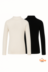 Erkek Çocuk 2’li Set Esnek Kaşkorse Fitilli Boğazlı Uzun Kollu Body Pamuklu İçlik & Günlük Basic Üst