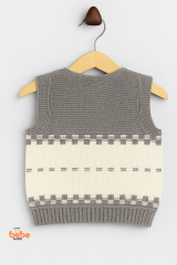 Erkek Çocuk & Bebek Araba Desenli Triko Yelek 1-4 Yaş | Baharlık & Kışlık Örgü Düğmeli Hırka Yelek