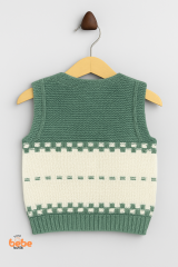 Erkek Çocuk & Bebek Araba Desenli Triko Yelek 1-4 Yaş | Baharlık & Kışlık Örgü Düğmeli Hırka Yelek