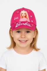 Kız Çocuk Barbie Pembe Karakter Baskılı Şapka 6-12 Yaş | Yazlık Ayarlanabilir Güneş Kepi 6-12  Yaş
