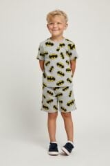 Erkek Çocuk Özel Karakter Desenli Pamuklu Pijama Takımı - Kısa Kollu Şortlu Set 3-4 Yaş