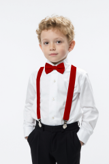 Çocuk Papyon Pantolon Askı Takımı Gösteri Düğün Mezuniyet Doğum Günü Ayarlanabilir Askı Papyon Set