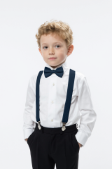 Çocuk Papyon Pantolon Askı Takımı Gösteri Düğün Mezuniyet Doğum Günü Ayarlanabilir Askı Papyon Set