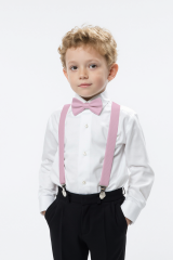 Çocuk Papyon Pantolon Askı Takımı Gösteri Düğün Mezuniyet Doğum Günü Ayarlanabilir Askı Papyon Set